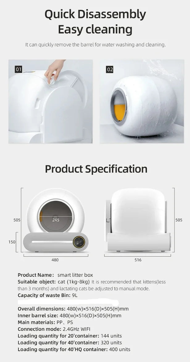 Smart Cat Litter Box Fully Automatic